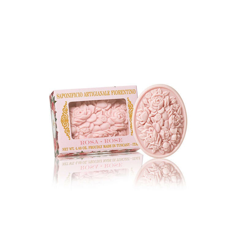 菲罗迪诺玫瑰花香立体雕花香氛皂125g（单位：块） 粉色